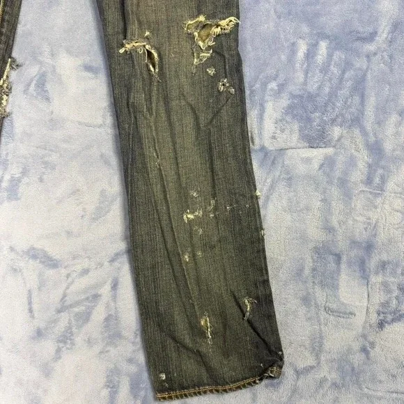 Levi's 501 distressed denim jeans men Size 31x34 - Picture 6 of 7